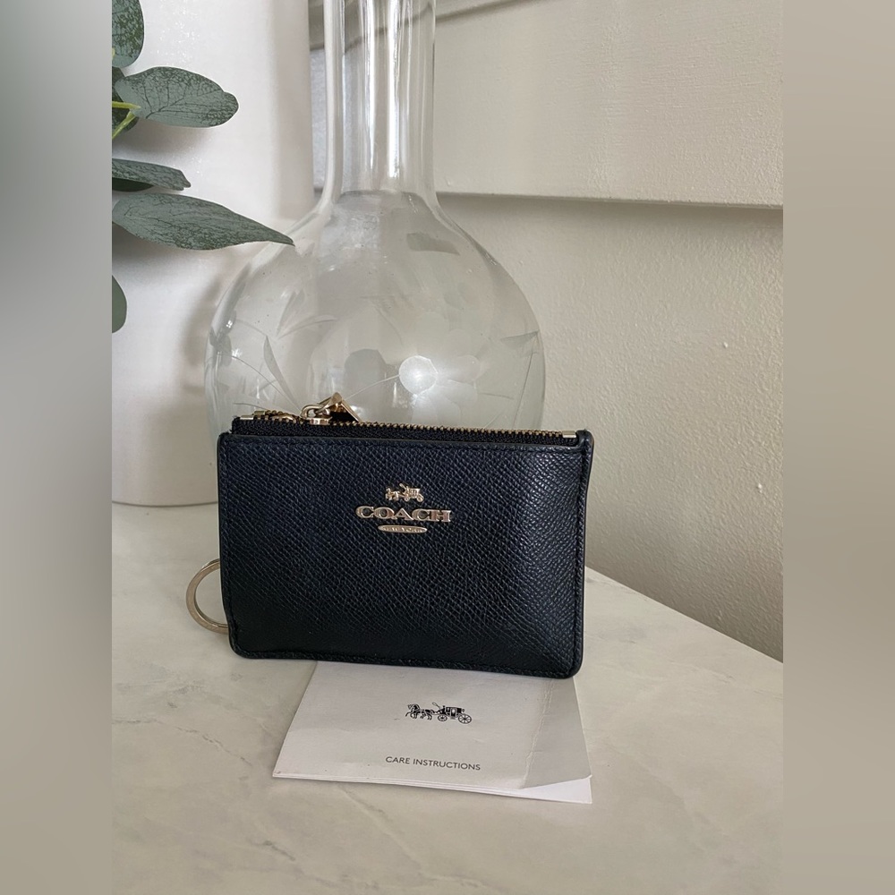 Coach Mini Skinny ID Case Wallet - Black